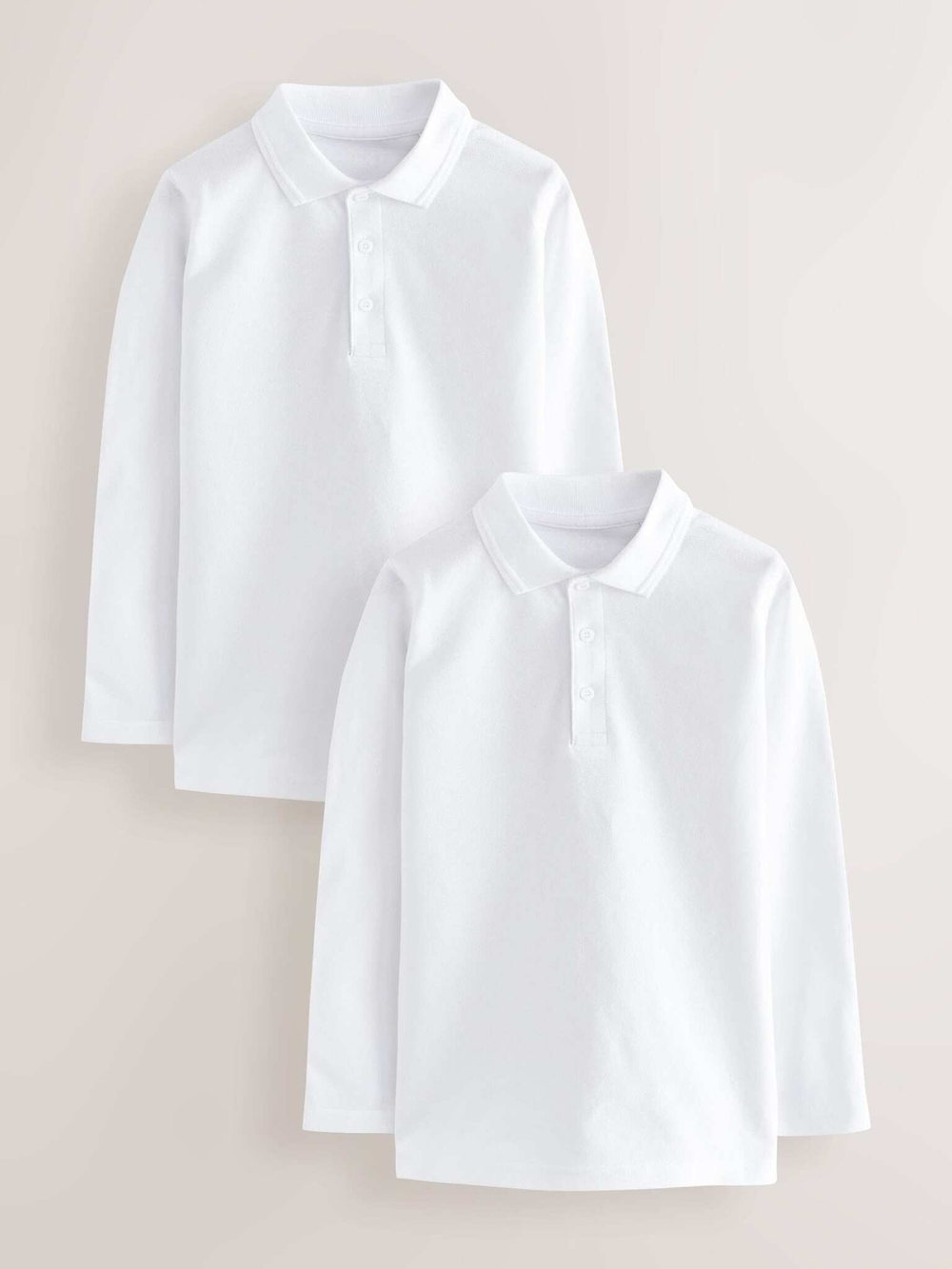 Поло с длинным рукам для мальчика Next 968-394, 2 шт., Белый