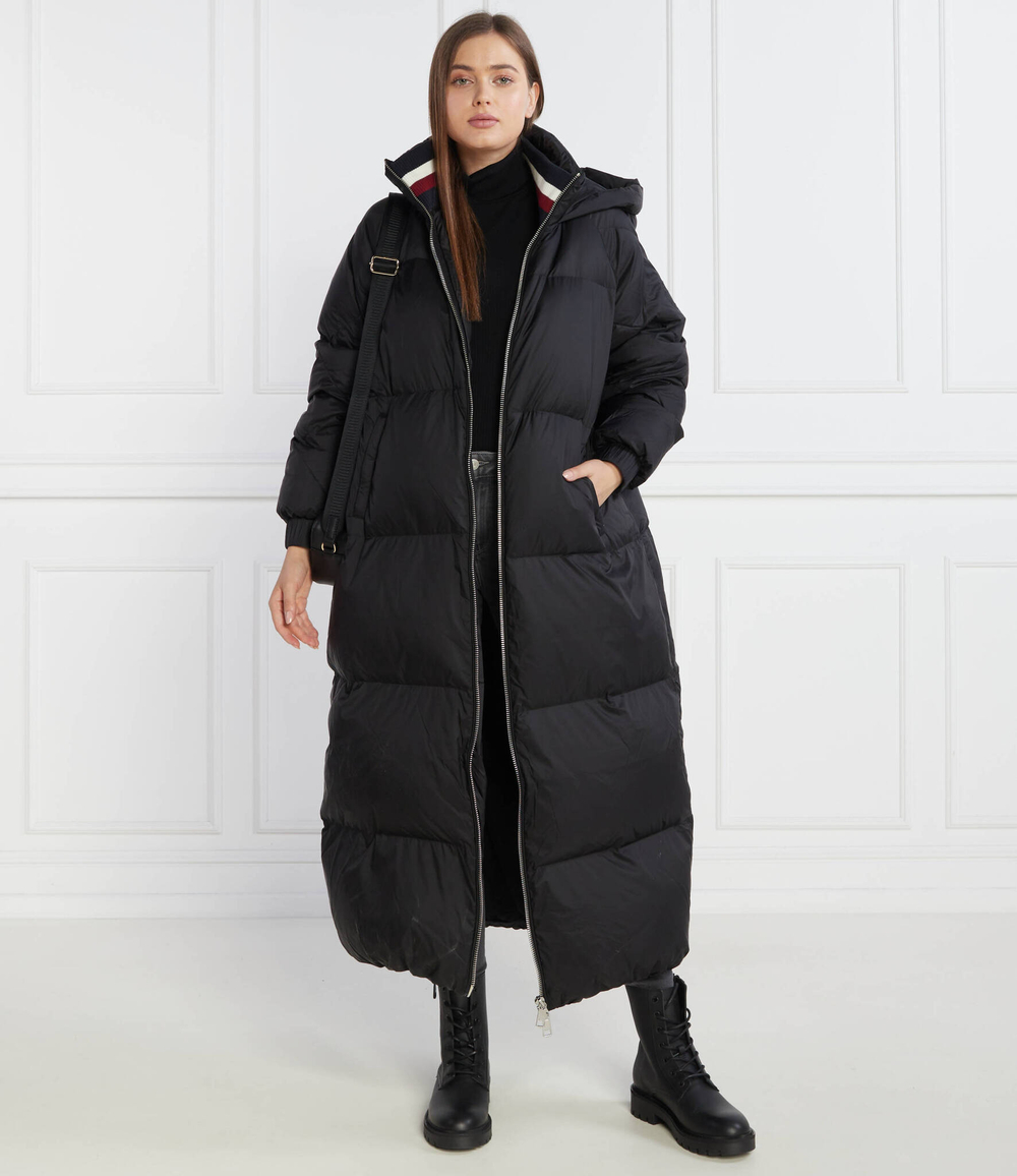 Пуховое пальто MODERN WAISTED HDD PUFFER MAXI Tommy Hilfiger - черный(WW0WW38918)