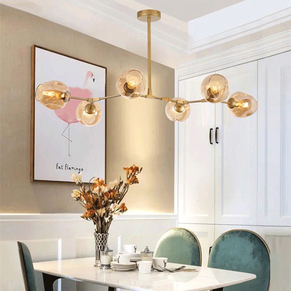 Люстра Bubble 8 amber