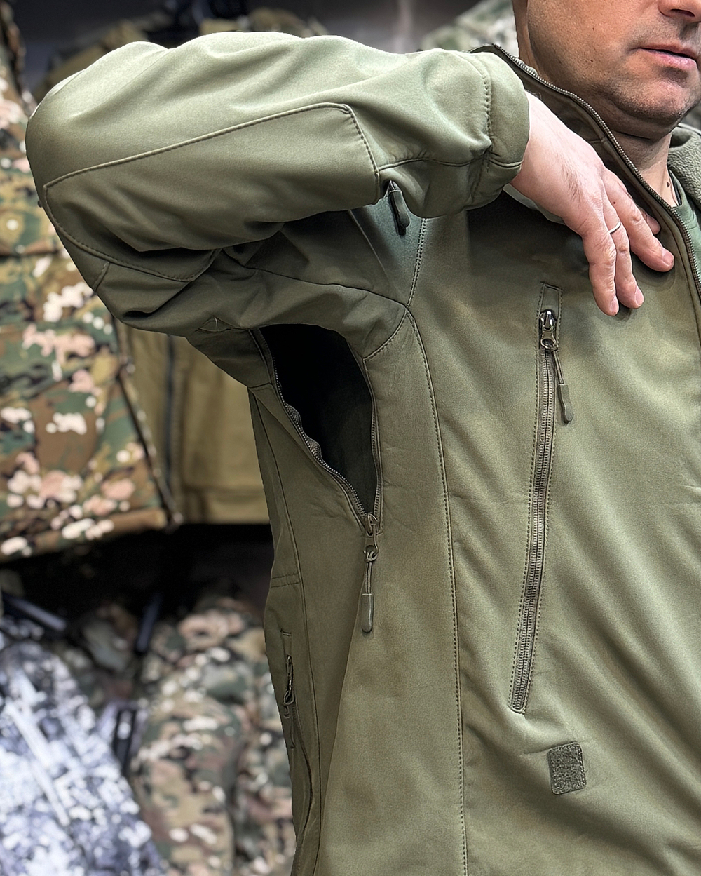 Демисезонный костюм СофтШелл "Олива"