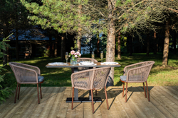 "Каффе Дабл" обеденная группа на 4 персоны, цвет "дуб"