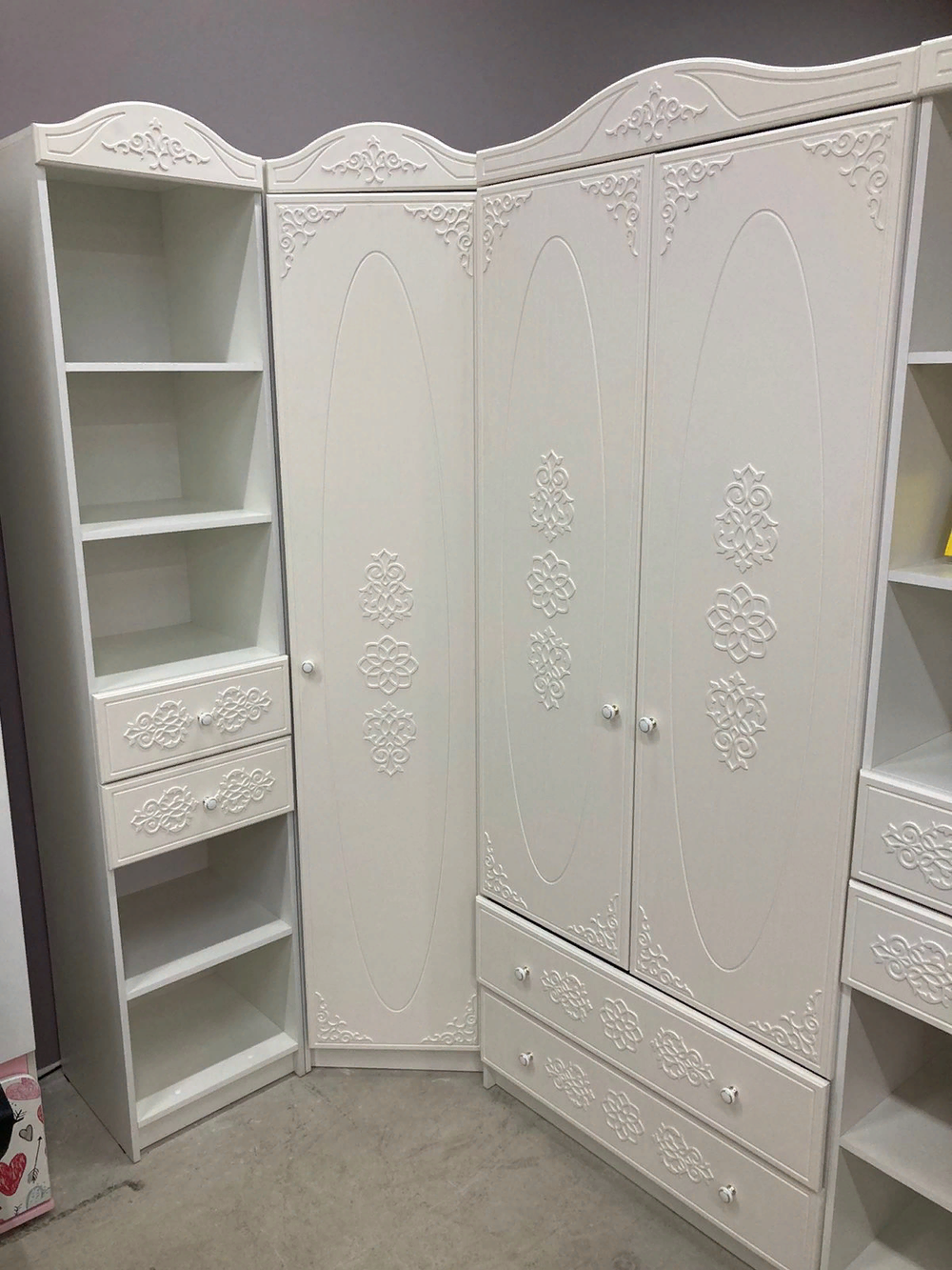 Шкаф угловой ШДУ 765.1 KI-KI Белый