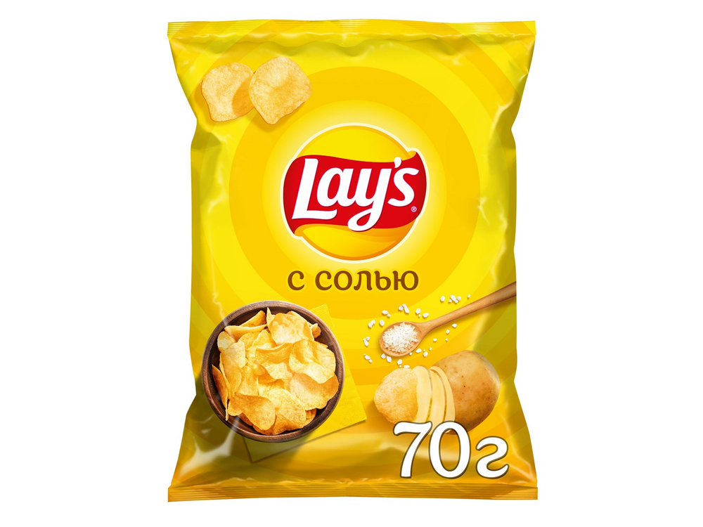 Чипсы LAY'S С СОЛЬЮ 70 гр