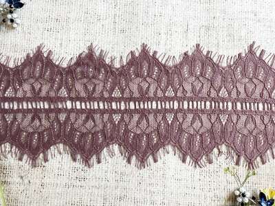 Кружево Французское, ш. 10 см, пыльная сирень