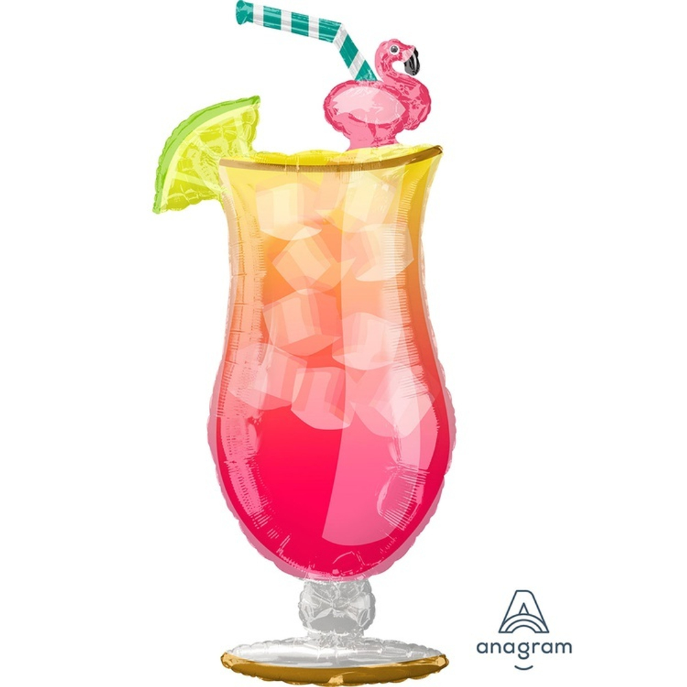 А ФИГУРА/P35 Коктейль с трубочкой Фламинго
