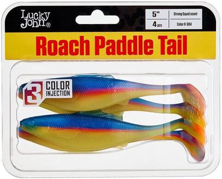 Виброхвосты съедоб. искусст. LJ Pro Series ROACH PADDLE TAIL 5.0in (12.70)/G04 4шт.