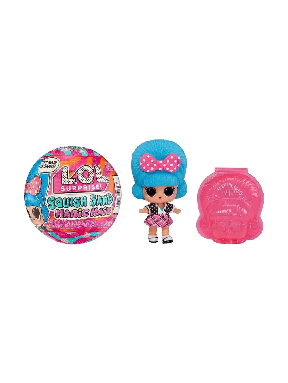 Кукла Лол Сюрприз в шаре Lol Squish Sand Magic Hair оригинал