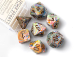 Chessex 7-dice set Festive - Vibrant/Brown