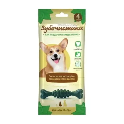 Деревенские лакомства зубочистки мятные с хлорофиллом для собак - 70 г