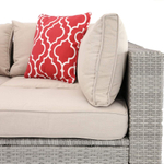 Плетеный модульный диван YR822BgB Grey/Beige