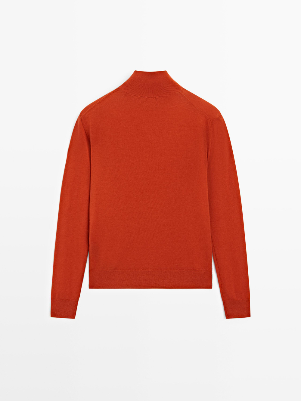 Massimo Dutti Шерстяной свитер с высоким воротником, жженый