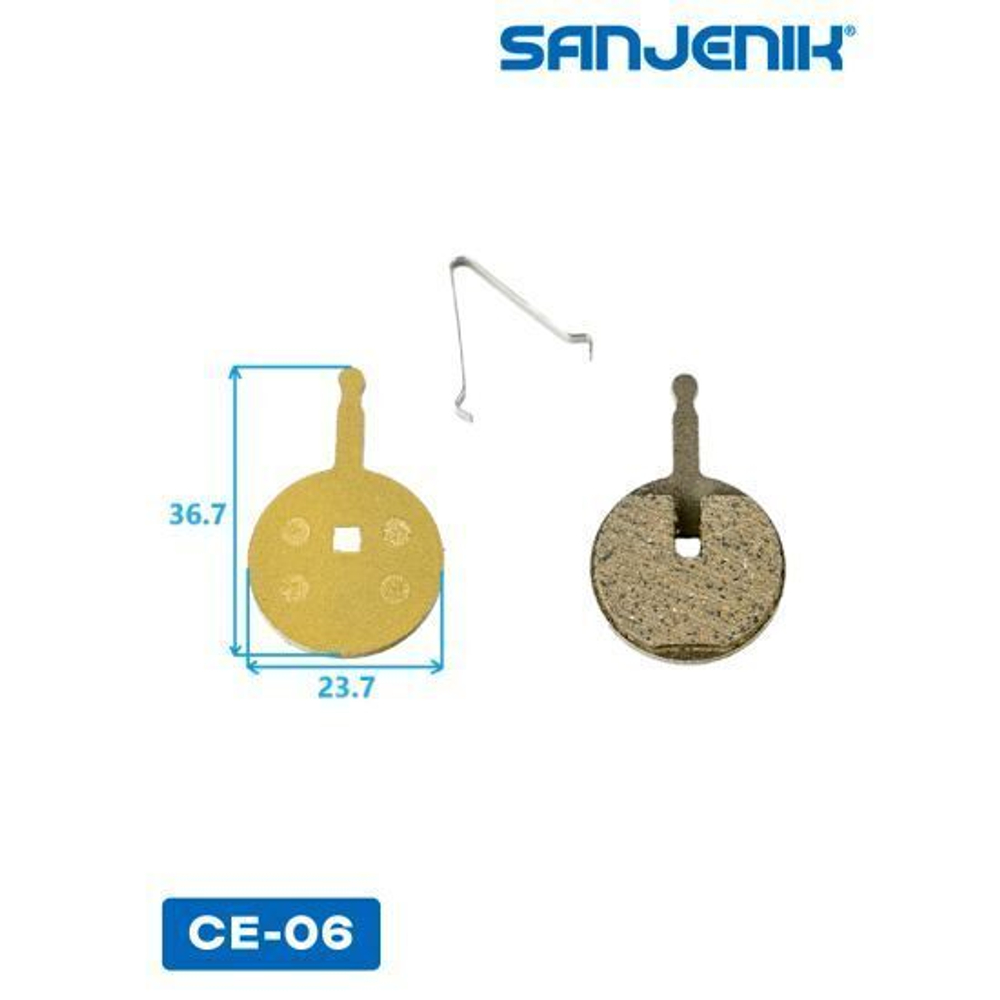Колодки тормозные керамические Sanjenik CE-06 для велосипедов и электросамокатов
