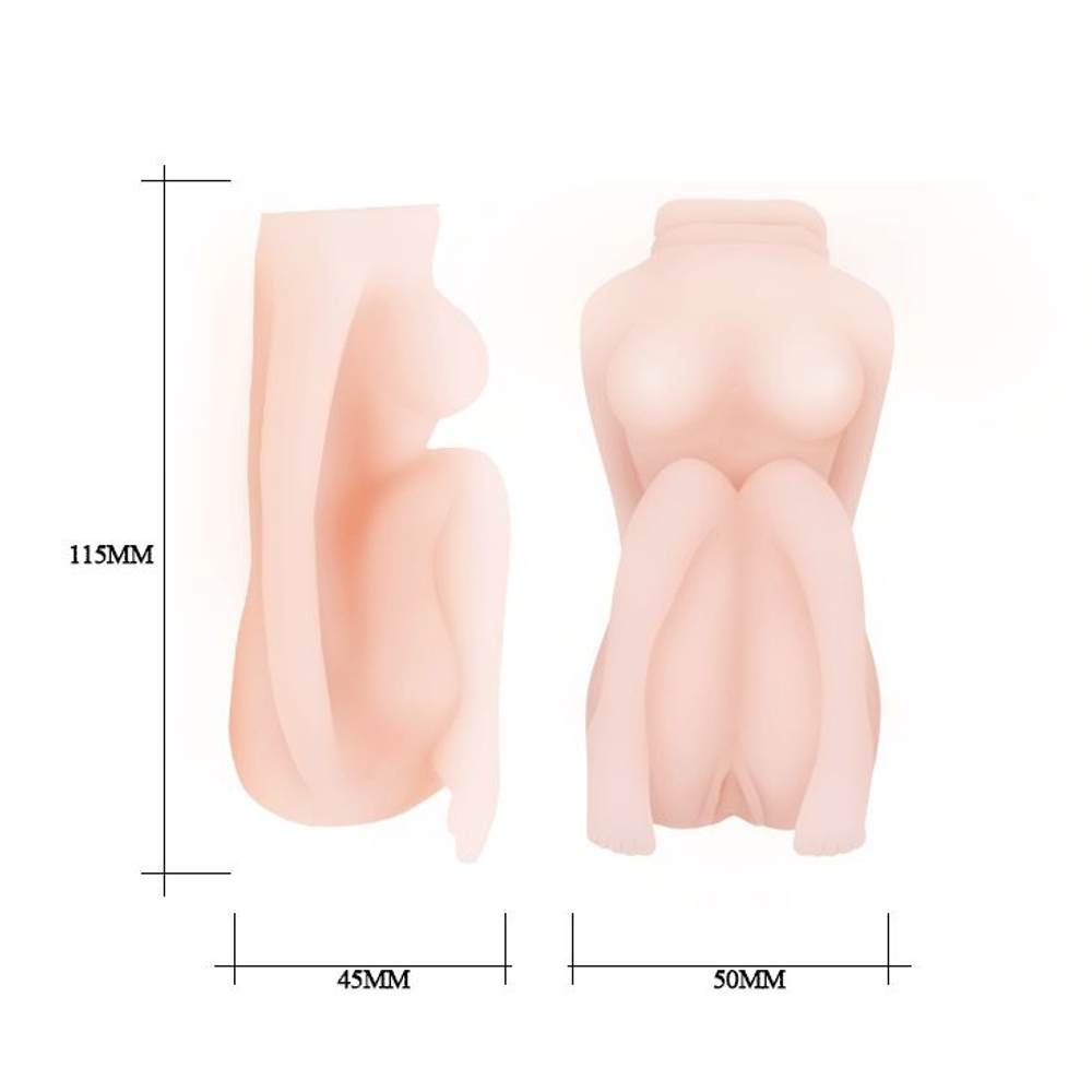 Телесный мастурбатор в виде миниатюрной девушки (Цвет: телесный)