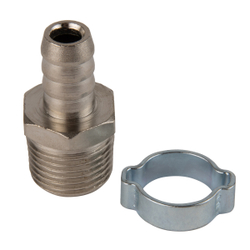 OPT-74012HM Штуцер пневматический ёлочка с обжимным кольцом, внешняя резьба 1/2", 12 мм