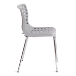 Стул SKALBERG (mod. C-084-A) металл/пластик, 46 х 56 х 79 см, Grey (серый) / Chrome (хром)
