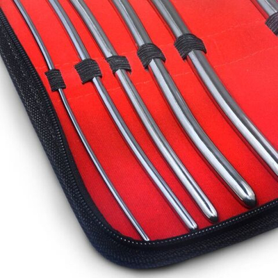 Набор из 8 уретральных расширителей Hegar 8 Urethral Sounds (Цвет: серебристый)