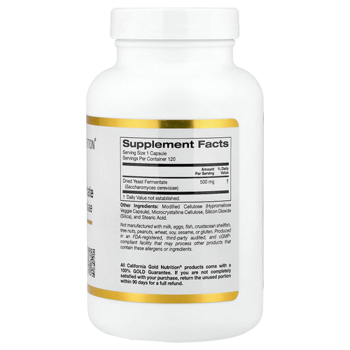 California Gold Nutrition, Epicor®, сухой дрожжевой ферментат, 500 мг, 120 растительных капсул