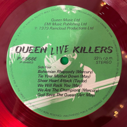 Винтажная виниловая пластинка LP Queen Live Killers (Japan 1979) (Obi) (Red and Green Vinyl)