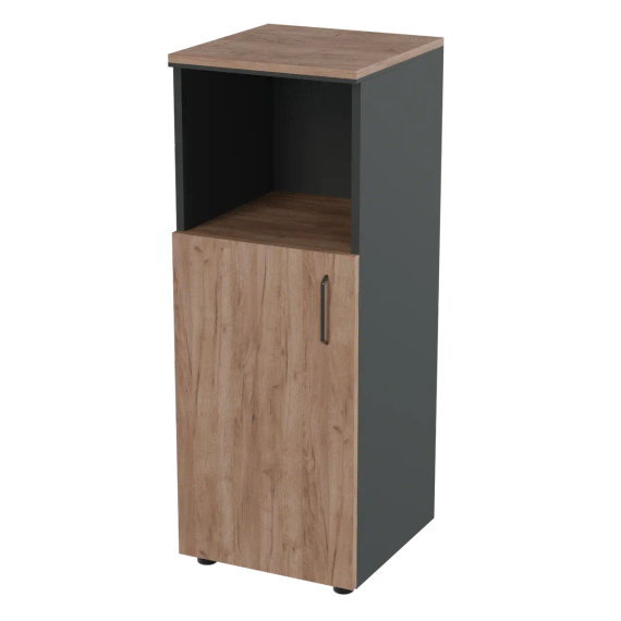 Шкаф для документов средний узкий с нишей Prego office 403х420х1240 ПОШСУН