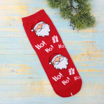 Носки новогодние «SKAZKA», HO-HO-HO, цвет как на фото, р-р36-42 (крючок, пакет, стикер)