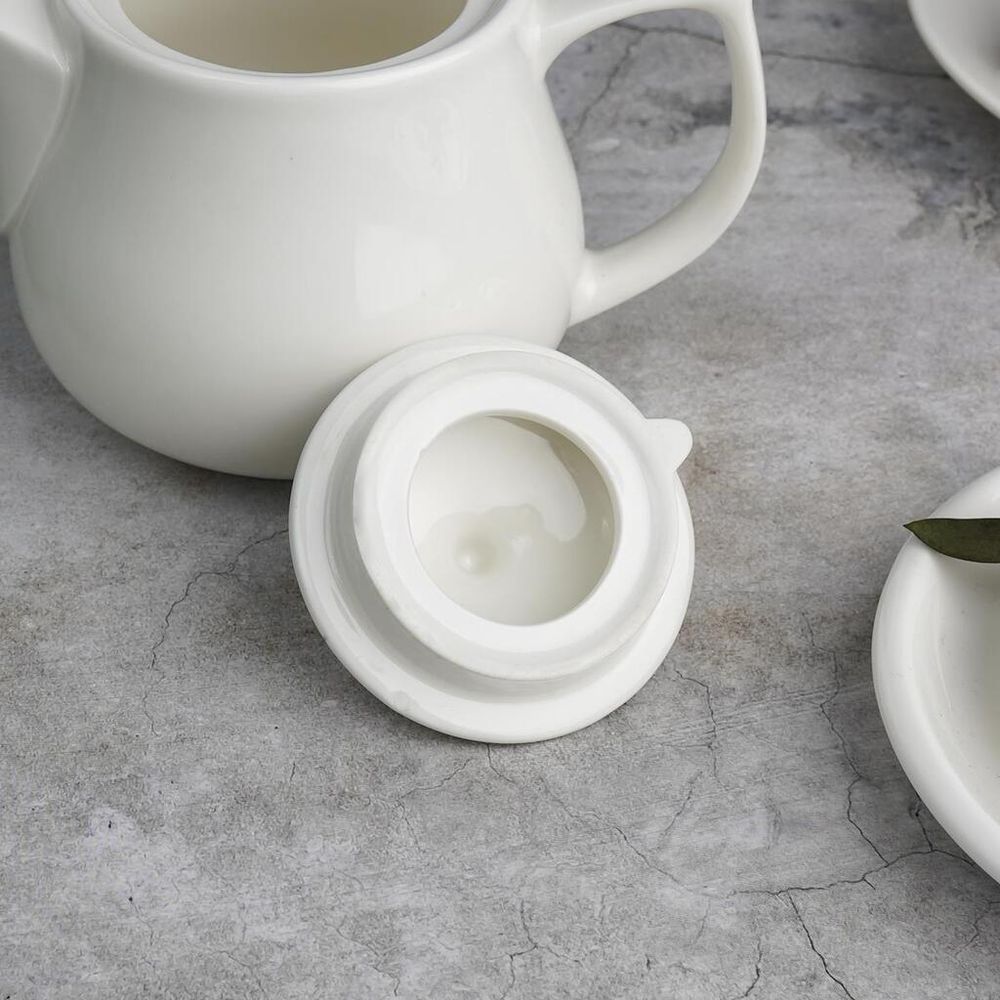 Чайник 450 мл d 10,1 см h11 см с фильтром белый фарфор P.L. Proff Cuisine [1]