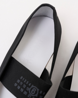 MM6 MAISON MARGIELA БАЛЕТКИ ТЕКСТИЛЬНЫЕ ANATOMIC ЧЕРНЫЕ