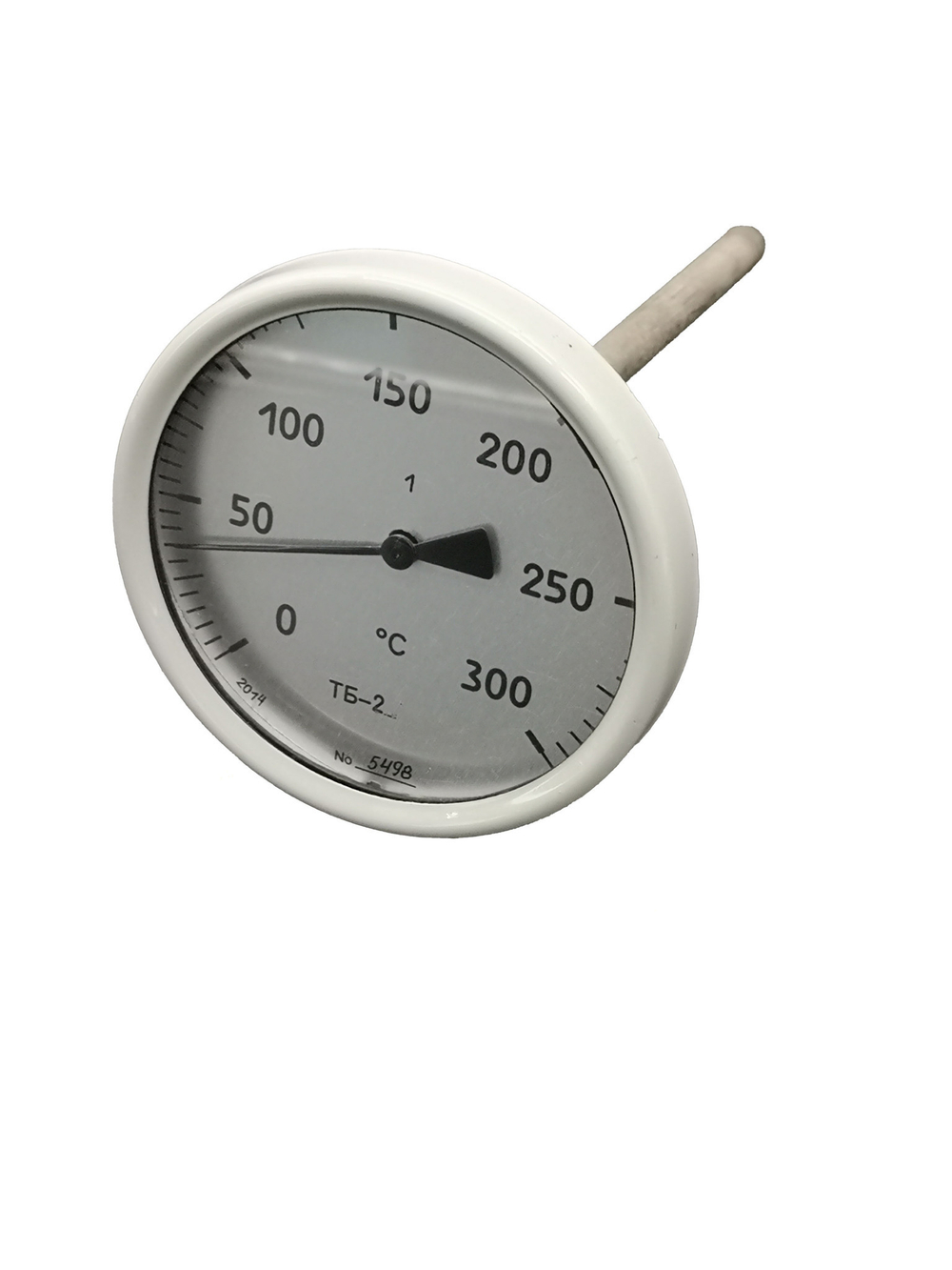 Термометр биметаллический  ТБ-2 (0+300),160мм, 1%, G1/2, осевой, показывающий