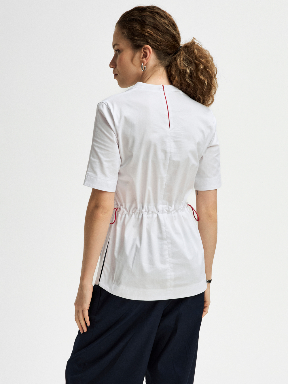 Топ медицинский женский Ньюлук, белый хлопок