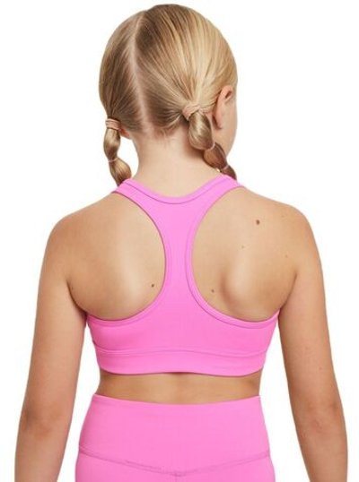 Топ для девочки теннисный Nike Girls Swoosh Sports Bra - playful pink/white