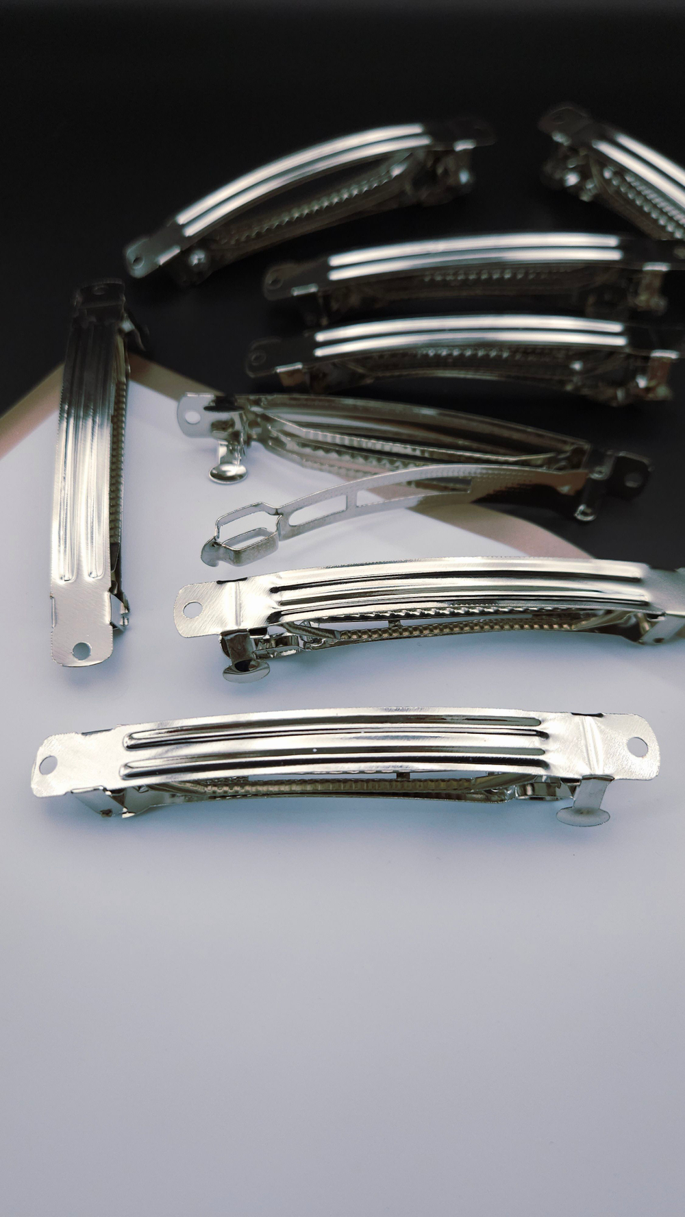 Основа для заколоки (автомат), 6 см, материал сталь, 20 шт.