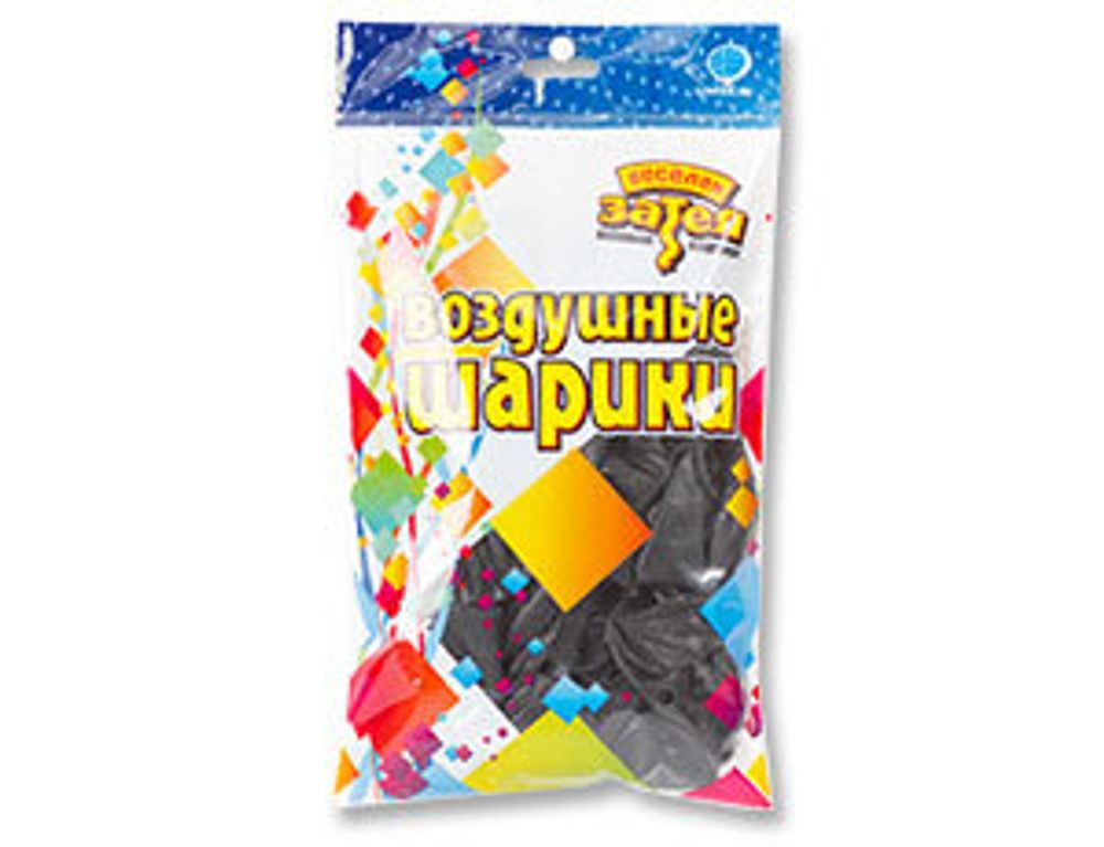Шар (12"/30 см) Металлик Black 50 шт.