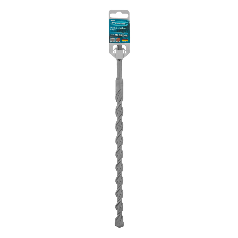 Бур по бетону Pro, 16 х 300 мм, SDS Plus Gross