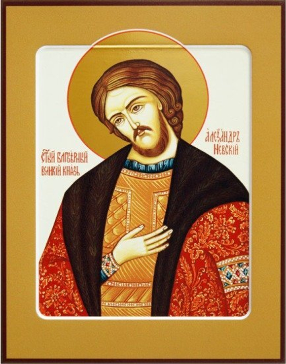 Александр Невский (рукописная икона)