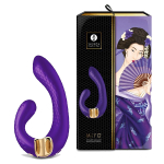 Фиолетовый гибкий вибростимулятор 18,5см с двумя моторами Shunga MIYO SH-MIYO-503
