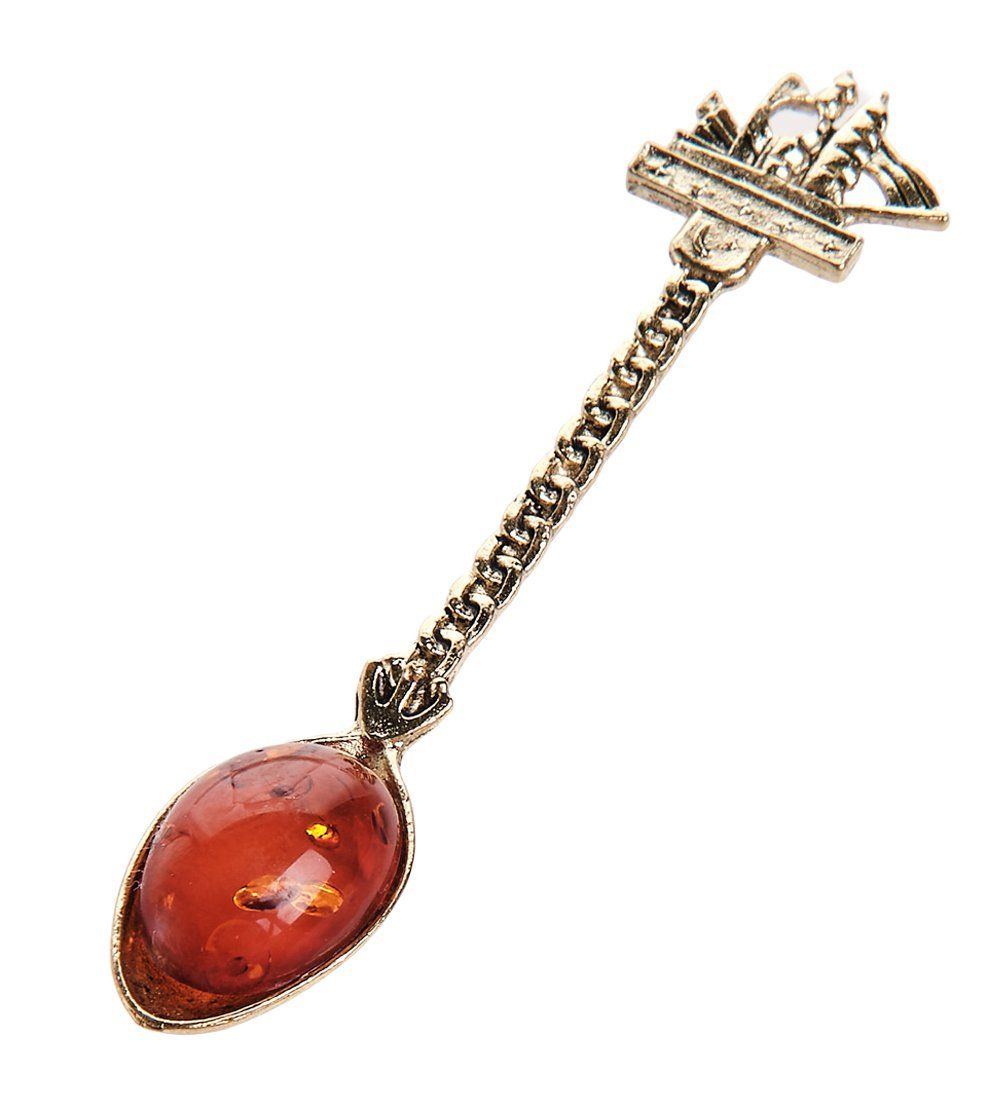 AM-2311 Фигурка кошельковая «Всем дарить» (латунь,янтарь)