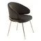 Стул Lime, черный микровелюр с золотыми ножками