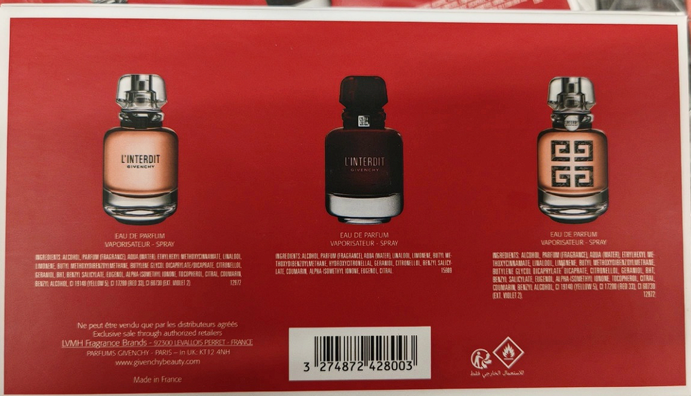 Набор парфюмерии Givenchy 3x30ml (Коробка парфюма без слюды, парфюм новый, распаковка для фото)