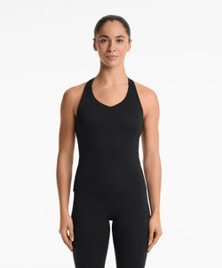 Oysho Майка Comfortlux длинная с несколькими бретелями и чашечками, черный