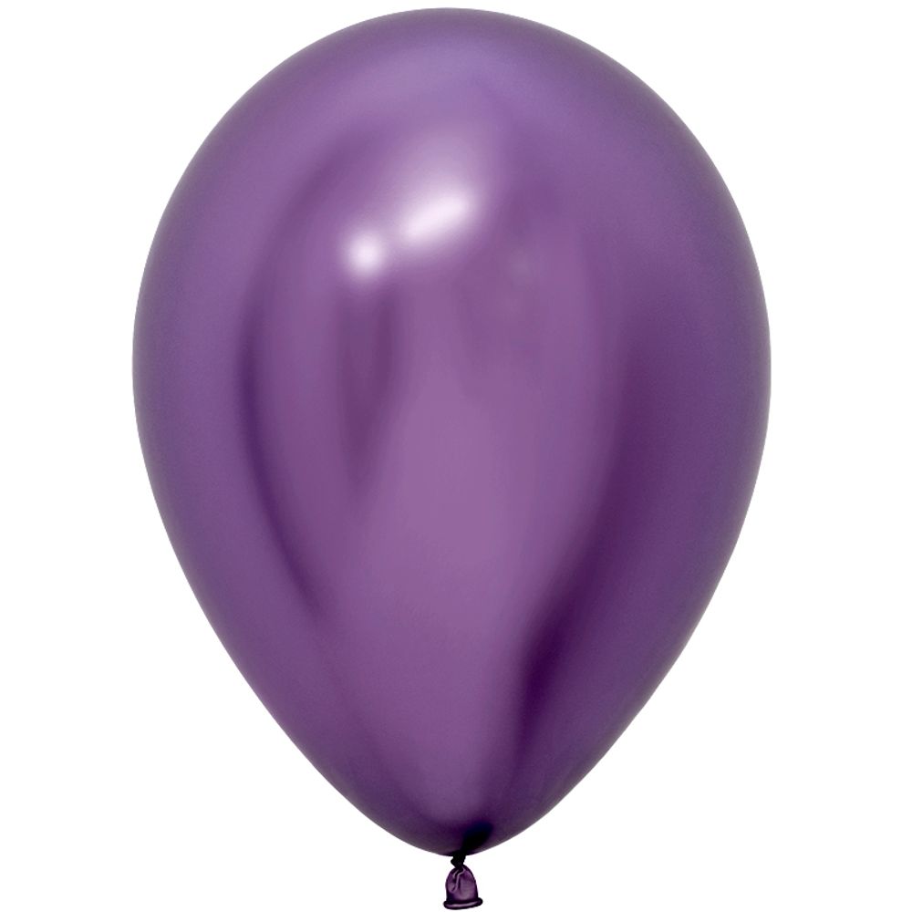 Шар (12''/30 см) Reflex, Зеркальный блеск, Фиолетовый (951), хром, 10 шт.