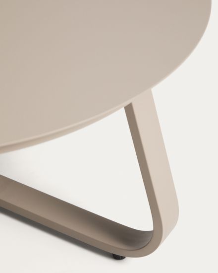 Уличный столик Tamaris из алюминия цвета таупе Ø80 см