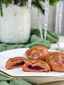 Мини пряники с малиновой начинкой 300гр