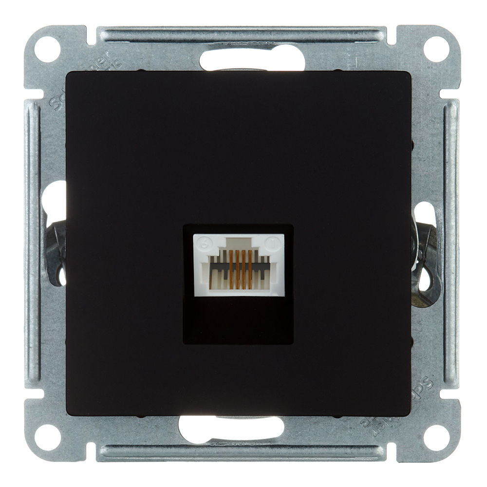 ATN001083 Schneider AtlasDesign Розетка 1гн комп RJ45 с/у карбон механизм кат.5е