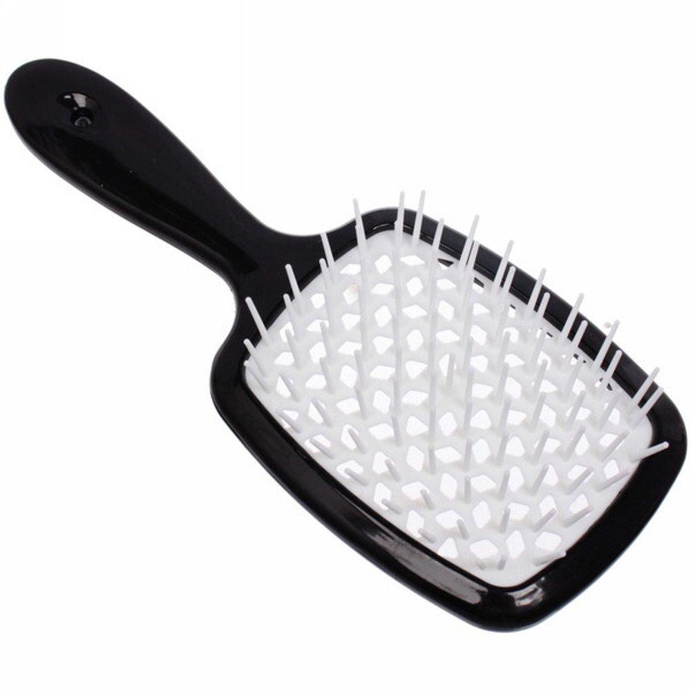 Расческа массажная «Magic Style», прямоугольная, цвет черный, 20*8,3см