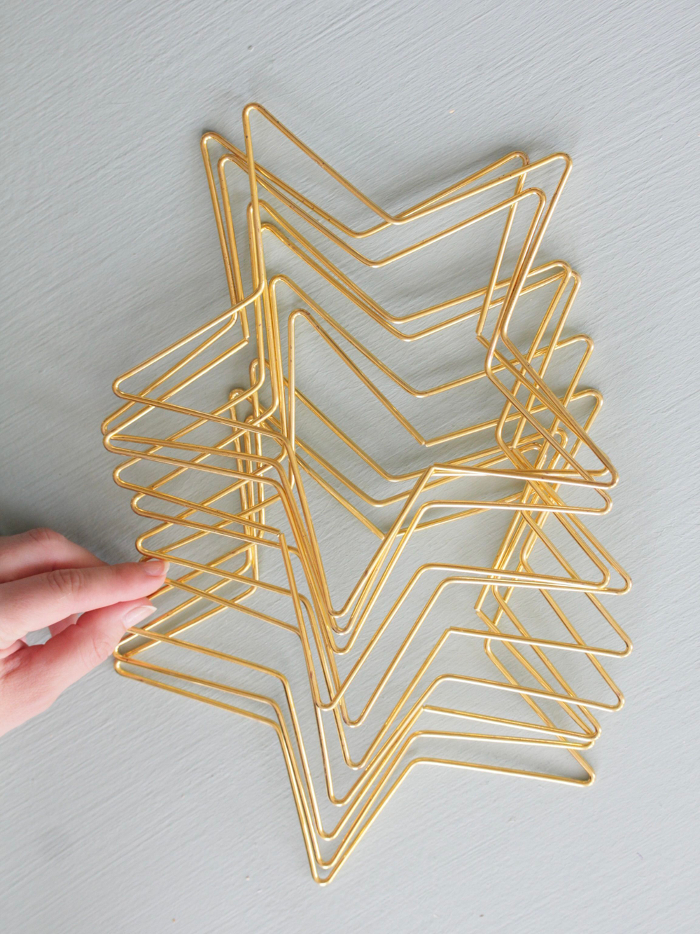 Основа для макраме металлическая Звезда 20 см, цвет золотистый, неразъемная ( 20см, набор 10 шт) /квадрат для декорирования / основа для ловца снов