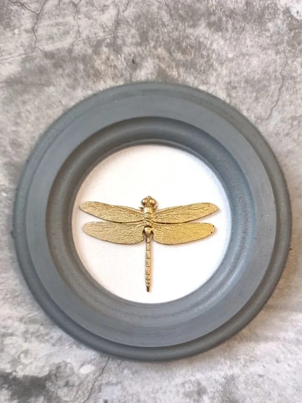 Панно 14 см. насекомые на стену для интерьера Стрекоза