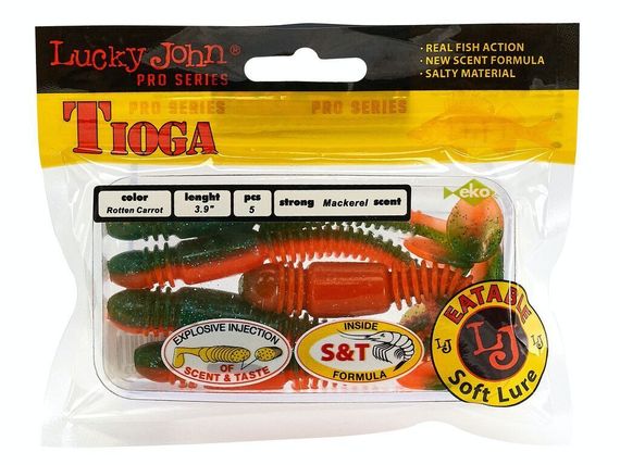 Виброхвосты съедобные LJ Pro Series TIOGA 3.9in (10 см), цв. T56, 5 шт.