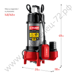 ЗУБР 450 Вт, фекальный насос с режущим механизмом (НПФ-450-Р)