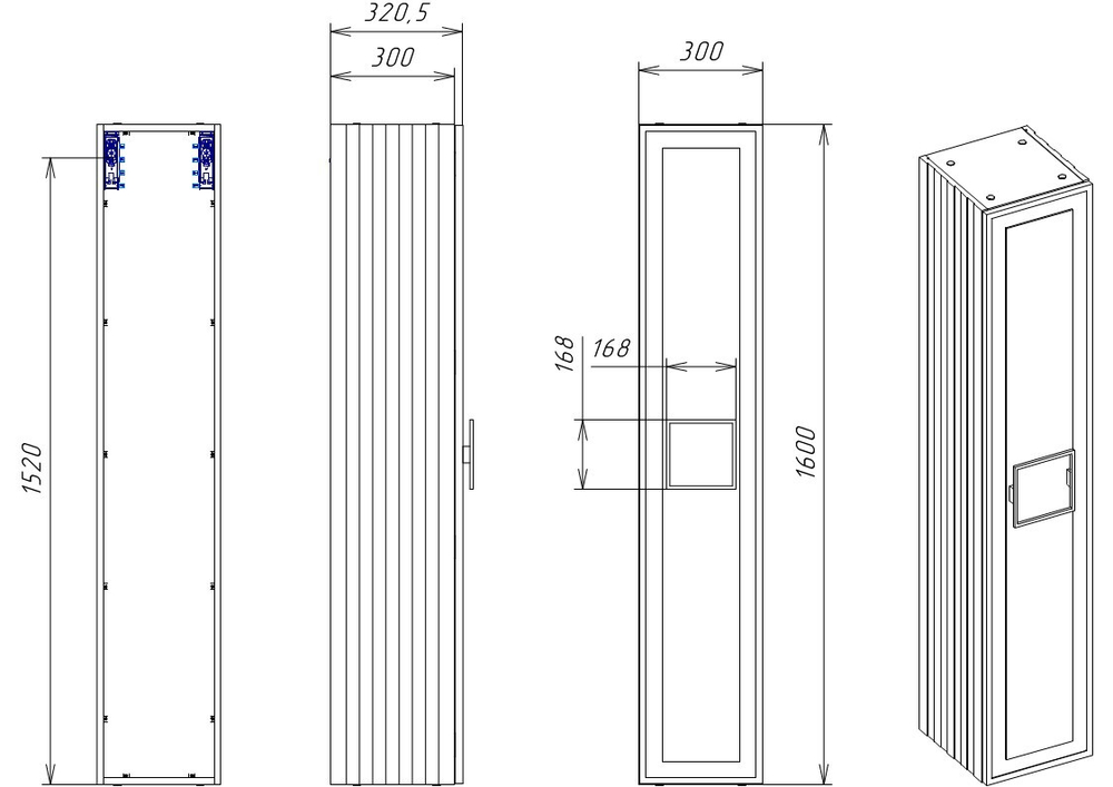 Пенал La Fenice Cubo Bianco белый 30 FNC-05-CUB-B-30