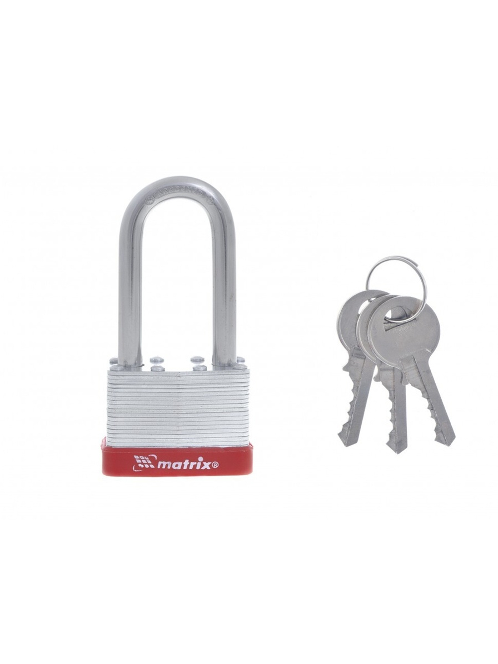Замок навесной, 50 мм, удлиненная дужка Matrix 91809