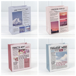 Пакет подарочный 12х15х5.5см Фигуры и узоры "Газета" (Микс)